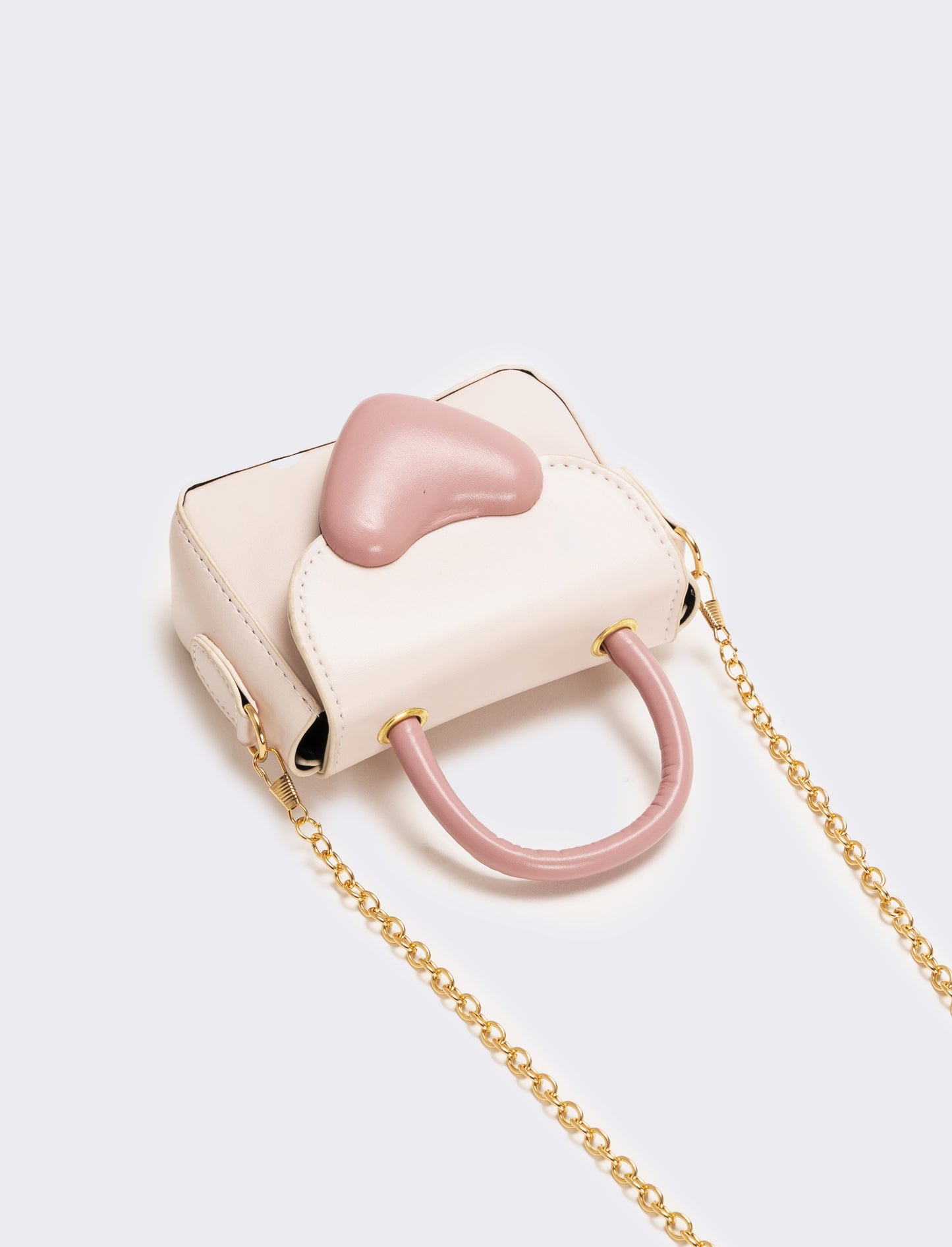 Borsa con chiusura a cuore - Rosa