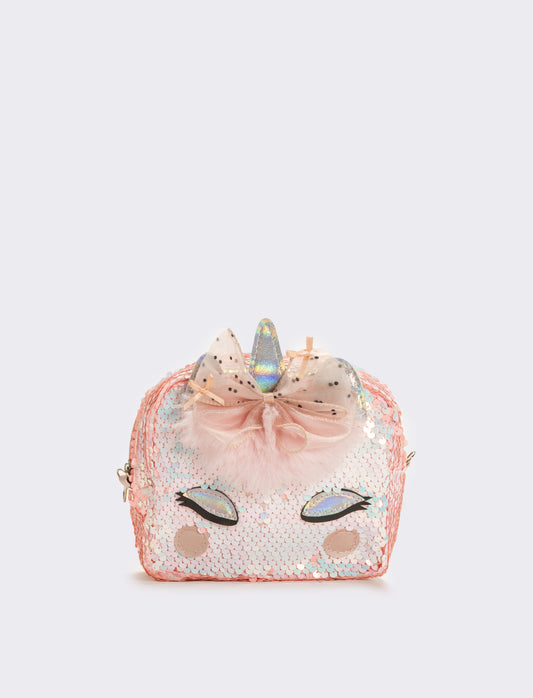 Borsa bambina a tracolla con unicorno - Rosa