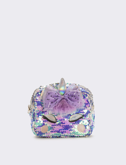 Borsa bambina a tracolla con unicorno - Lilla