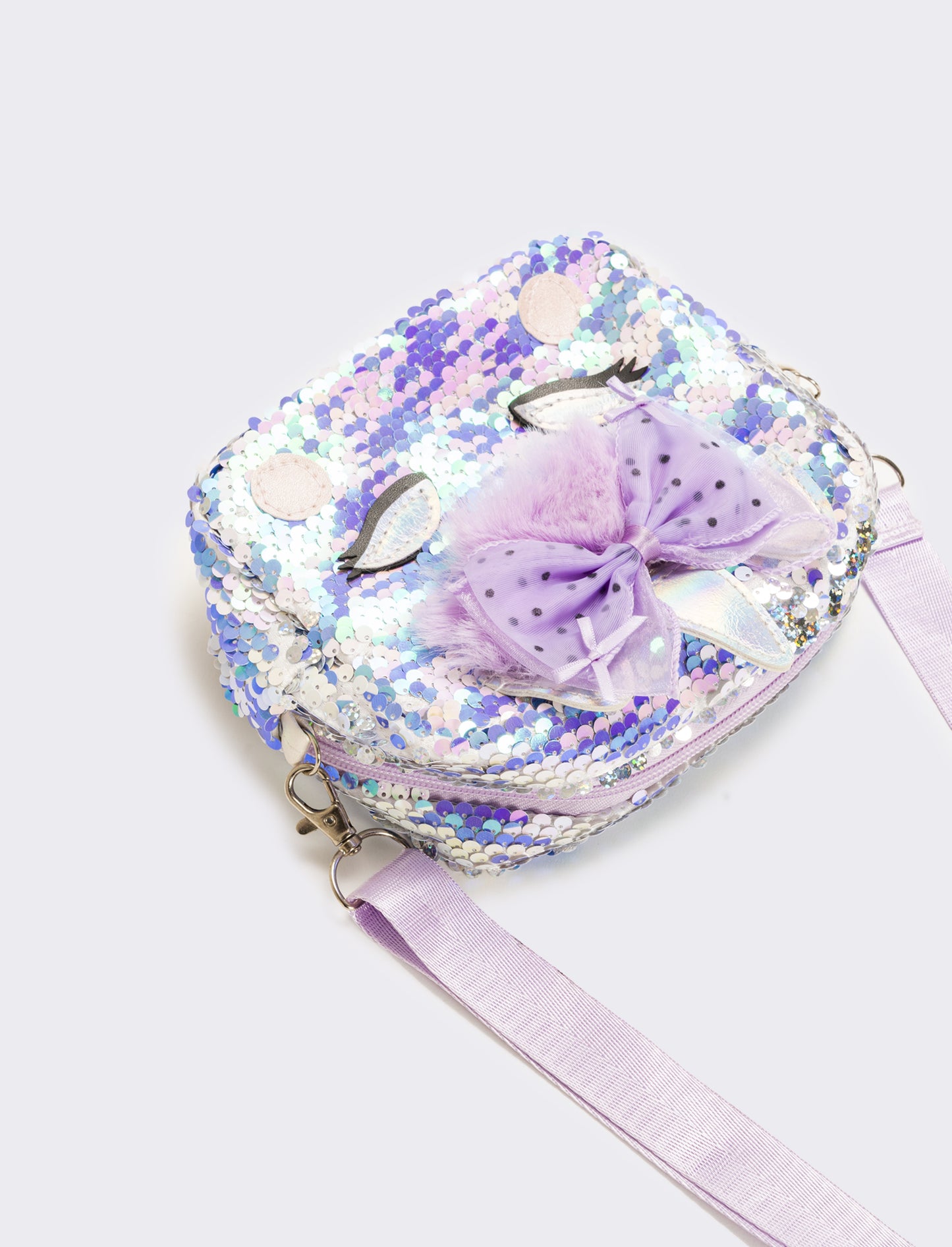 Borsa bambina a tracolla con unicorno - Lilla