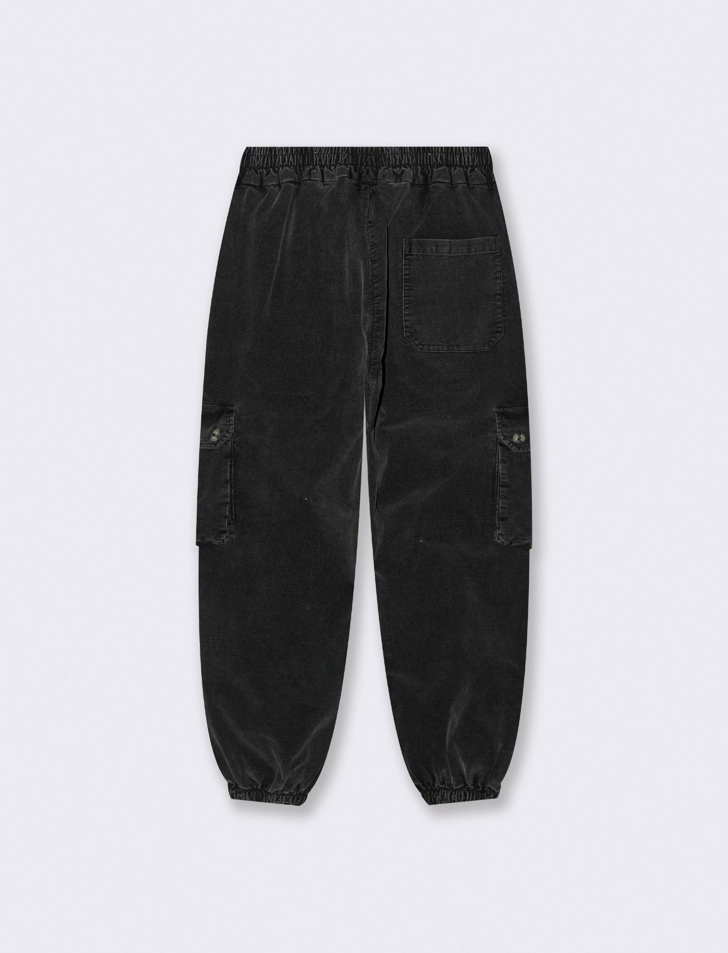 PANTALONI IN VELLUTO CARGO FIT - Nero