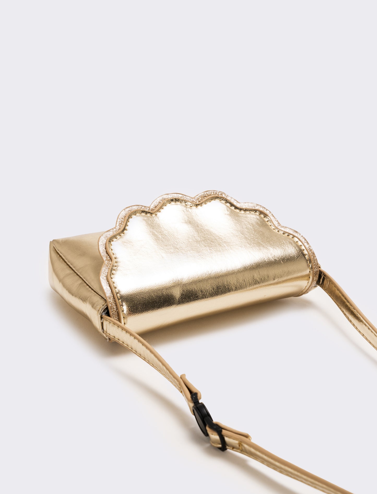 Borsa bambina a tracolla laminata - Oro