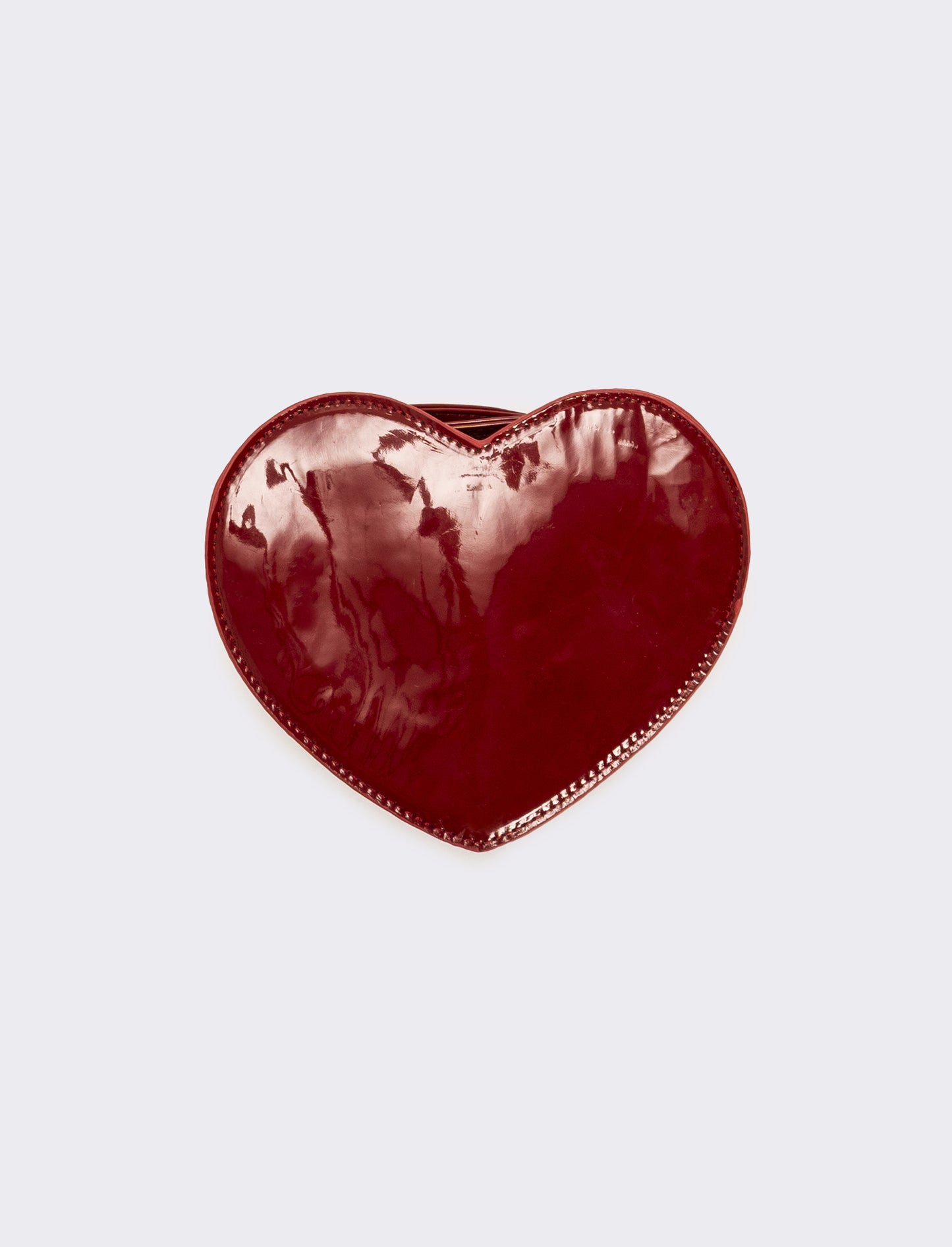Tracolla a cuore in vernice - Bordeaux