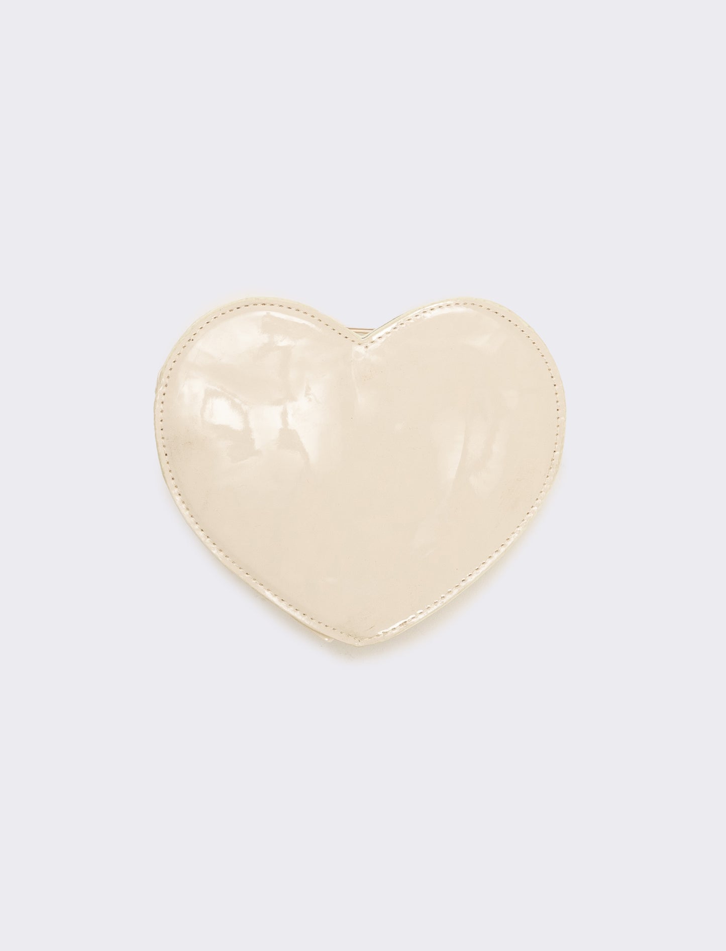 Tracolla a cuore in vernice - Beige