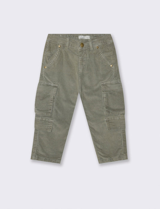 Pantaloni ampi in velluto - Grigio