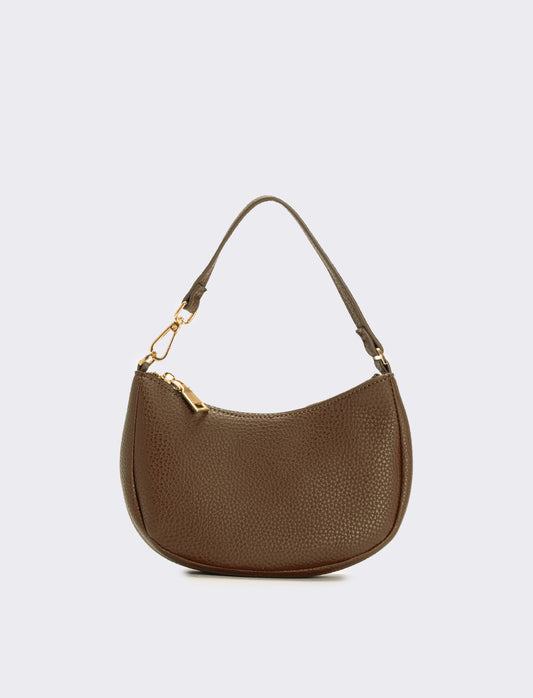 Borsa piccola mezzaluna - Grigio fango