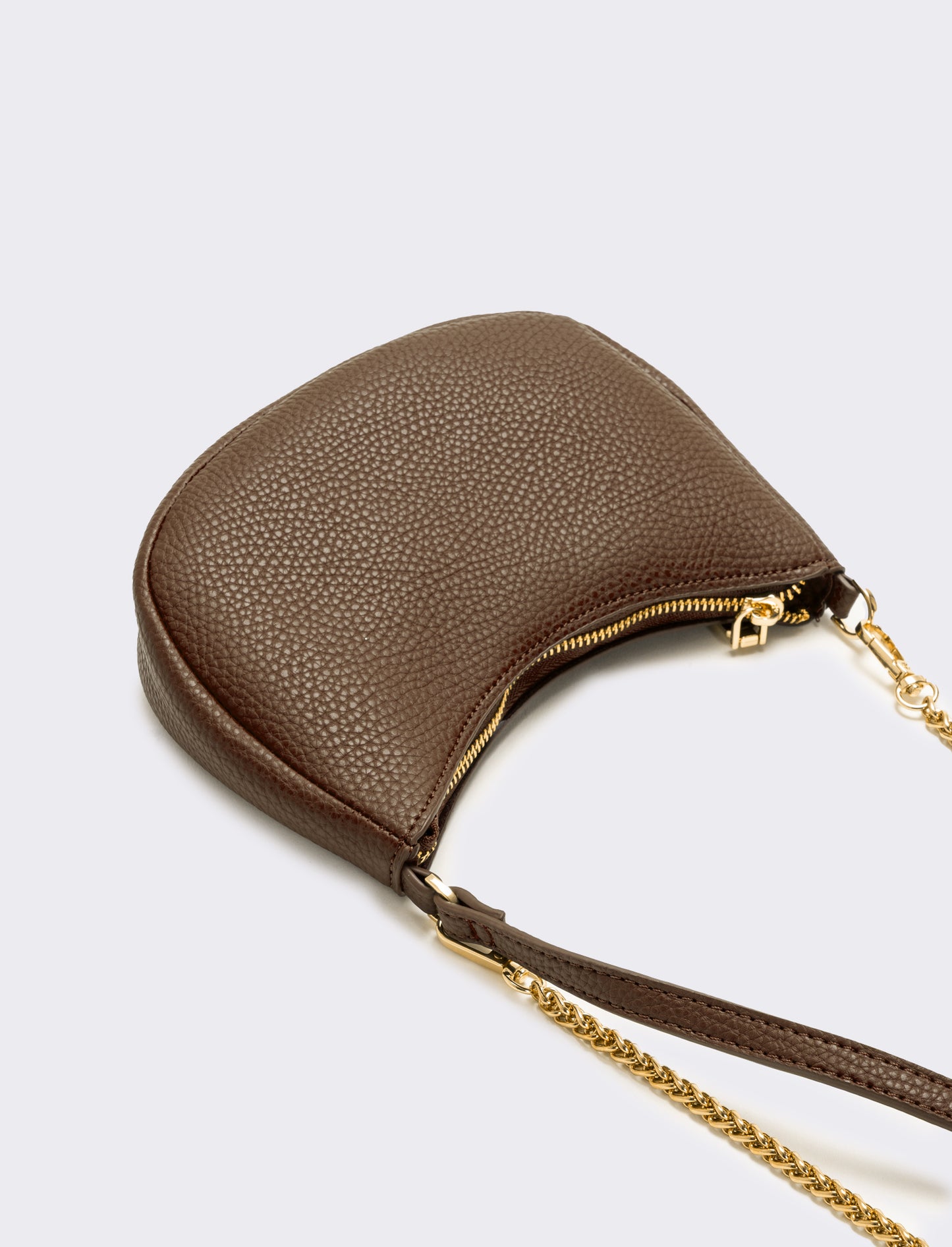 Borsa piccola mezzaluna - Grigio fango