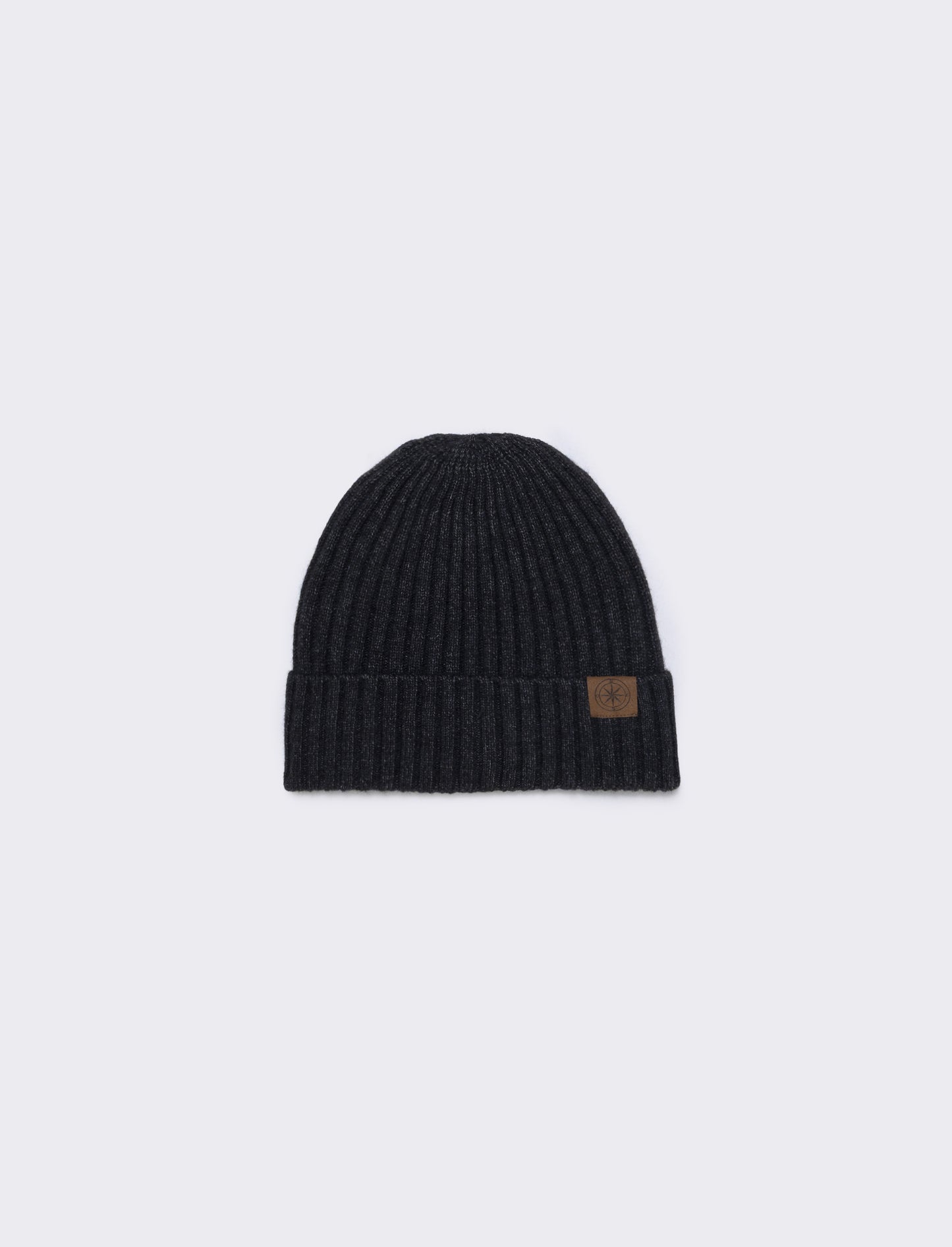 Cappello cuffia con risvolto a coste - Grigio