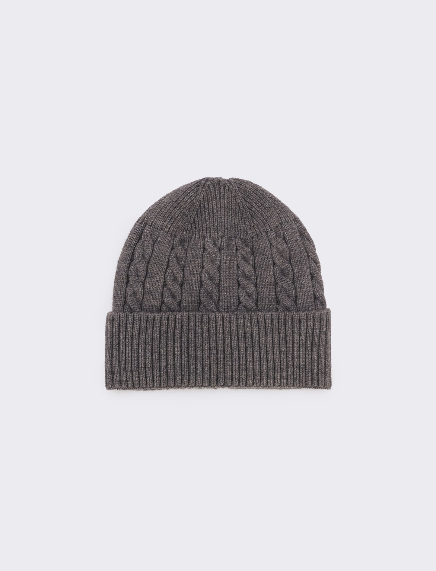 Cappello a coste con risvolto - Grigio