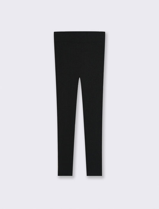 LEGGINGS CON LAVORAZIONE - Nero
