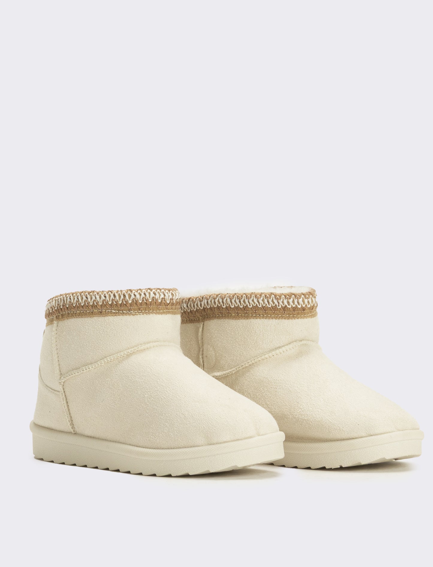 Stivaletto da neve ricamato da bambina - Beige