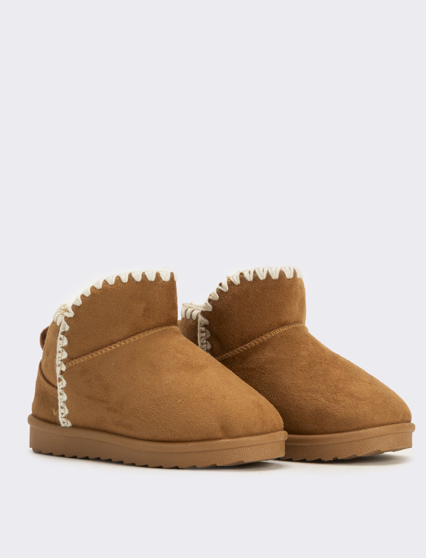Stivaletto da neve con impunture da bambina - Cammello