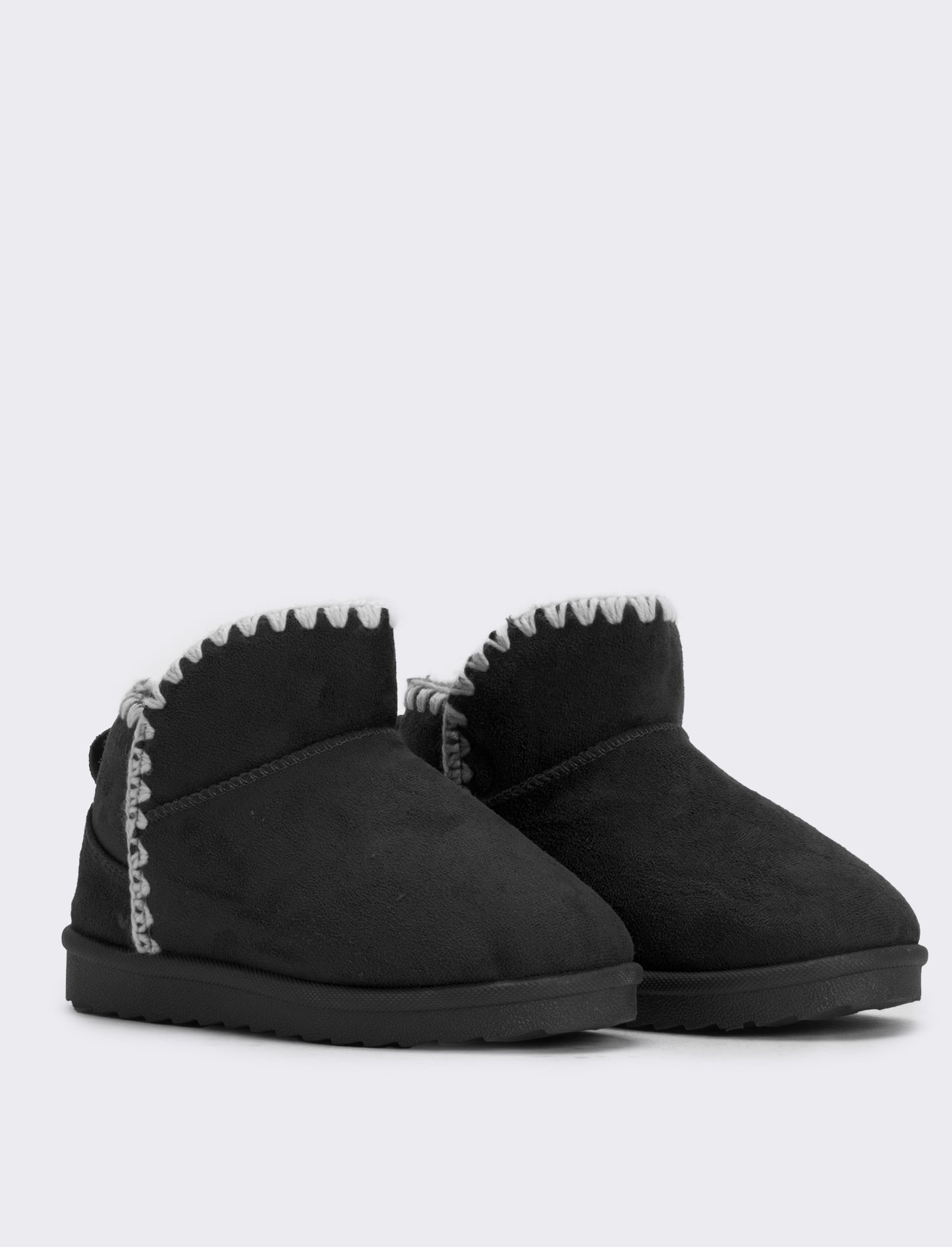 Stivaletto da neve con impunture da bambina - Nero