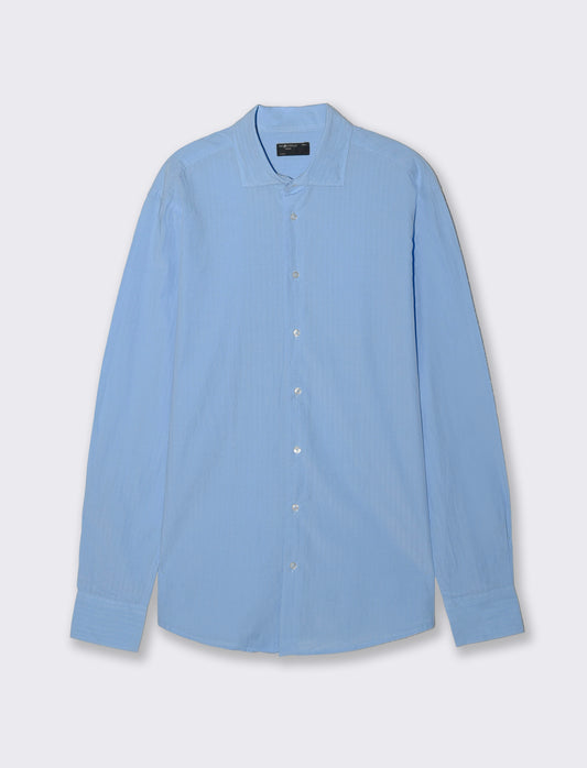 CAMICIA FORMAL STRUTTURATA REGULAR FIT - Azzurro