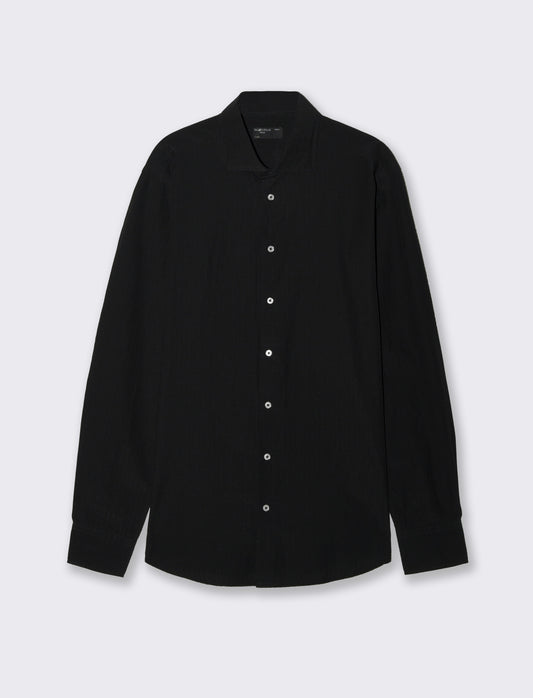 CAMICIA FORMAL STRUTTURATA REGULAR FIT - Nero