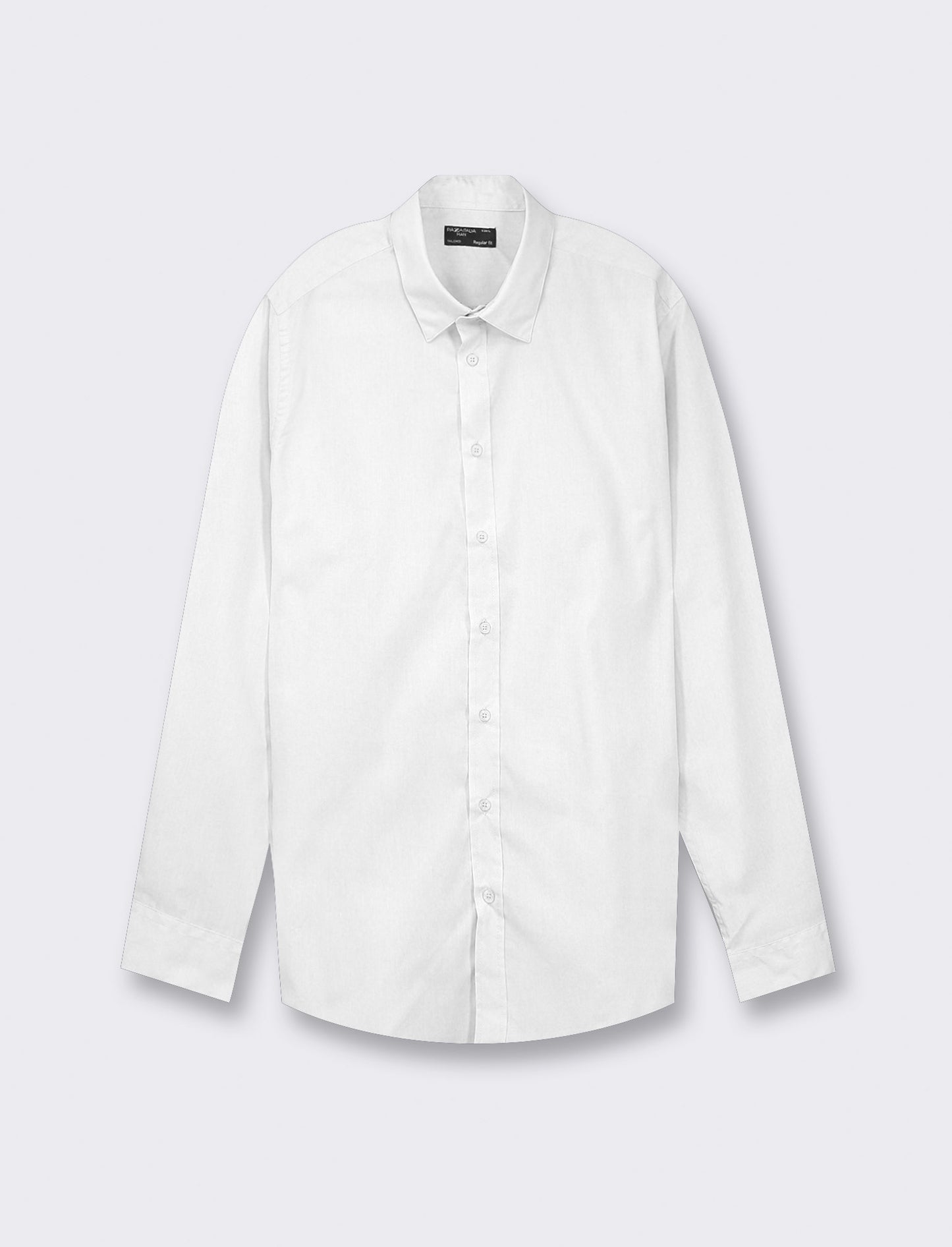 Regular Fit Cotton Blend Easy Iron Shirt - French Collar - White