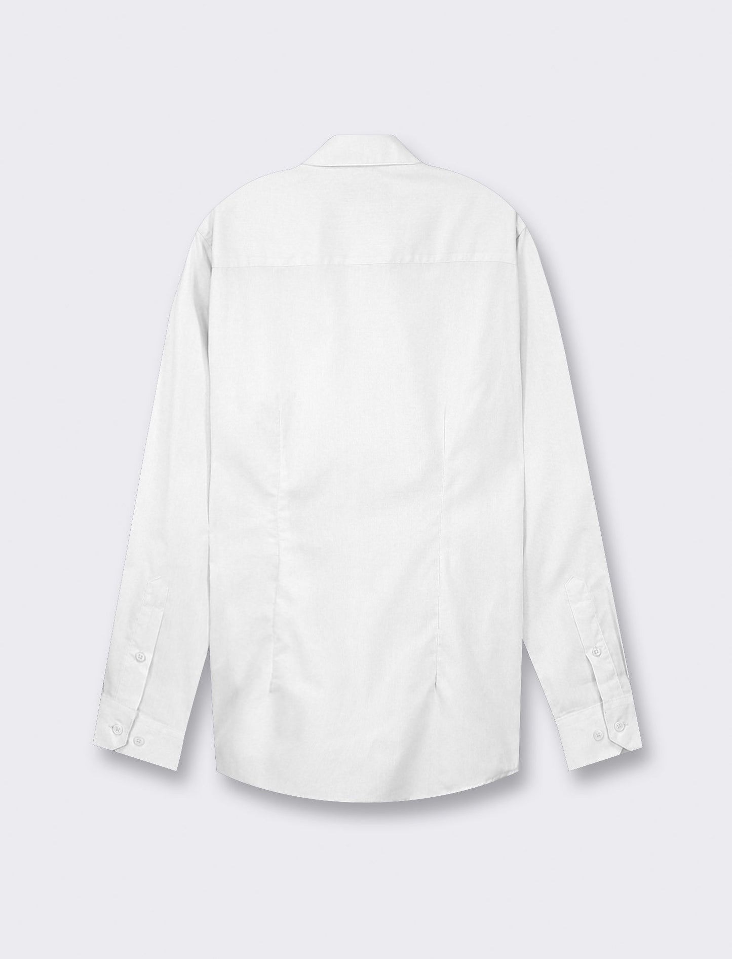 Regular Fit Cotton Blend Easy Iron Shirt - French Collar - White