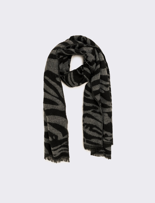 Sciarpa donna goffrata peso leggero - Grigio