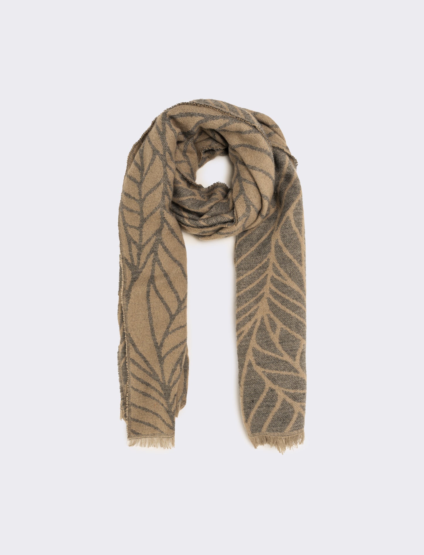 Sciarpa donna peso leggero goffrata - Grigio