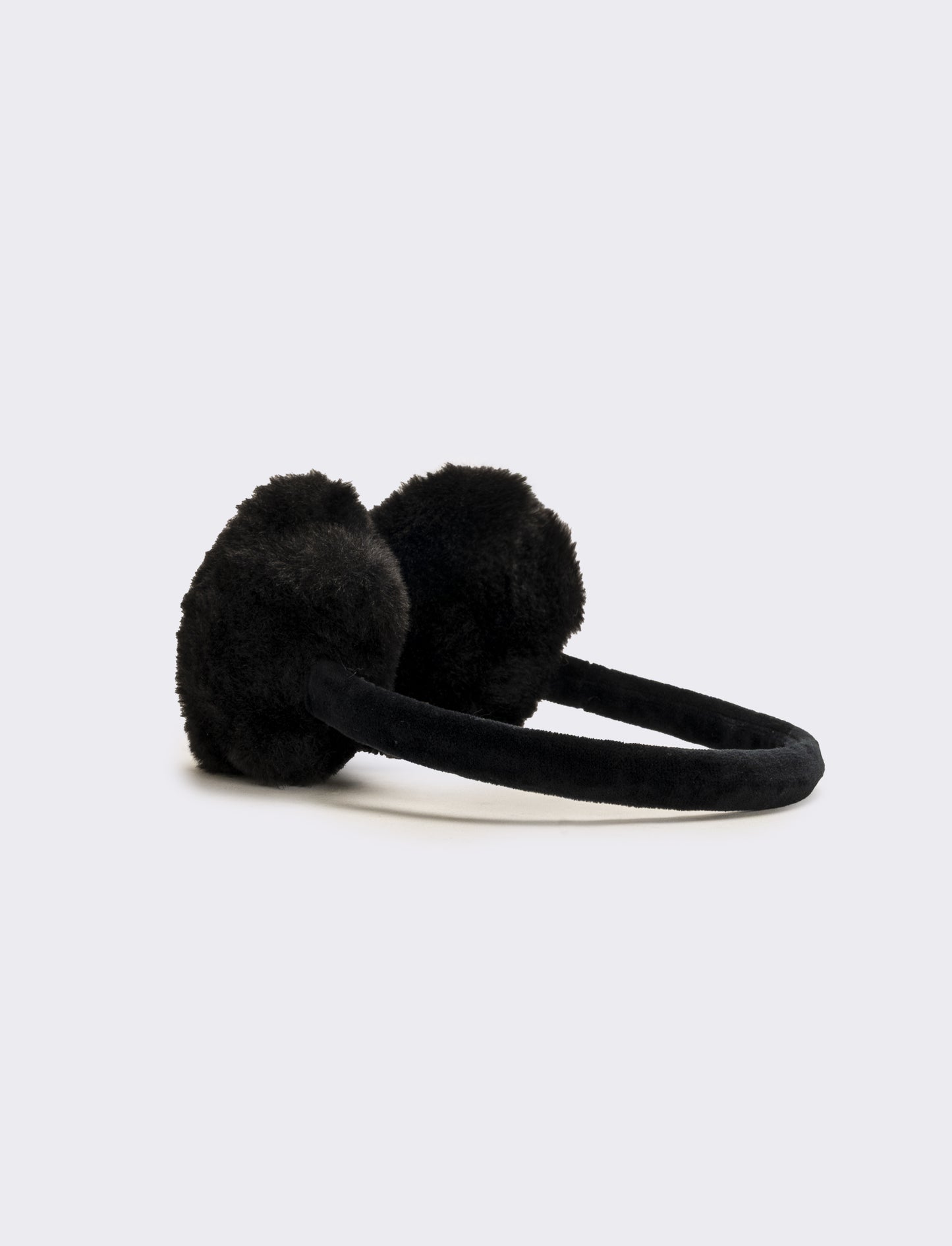 Copriorecchie bambina con perle - Nero