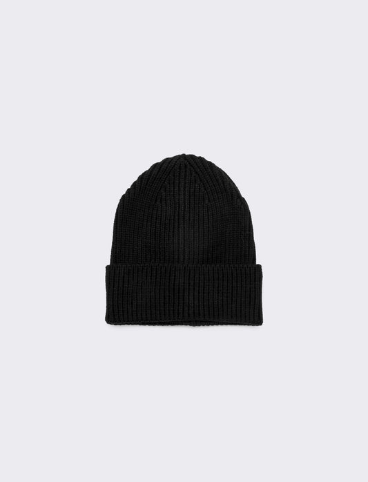Cappello donna cuffia con risvolto - Nero