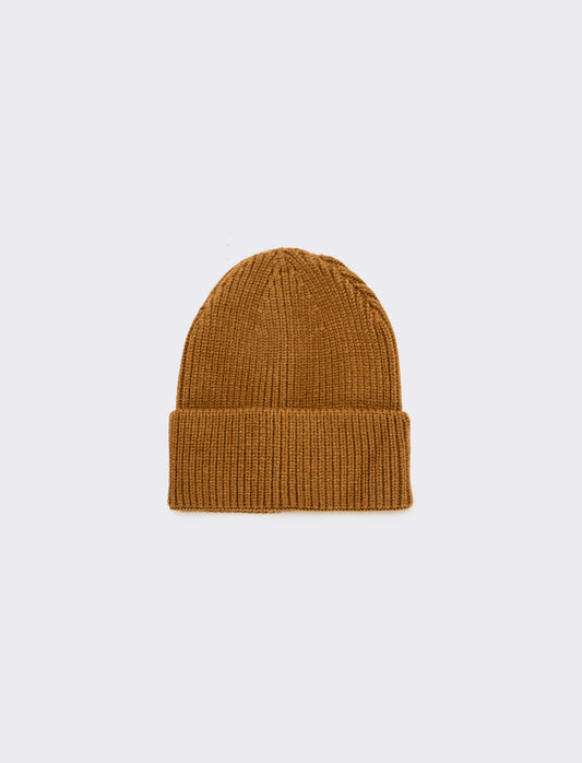 Cappello donna cuffia con risvolto - Cammello