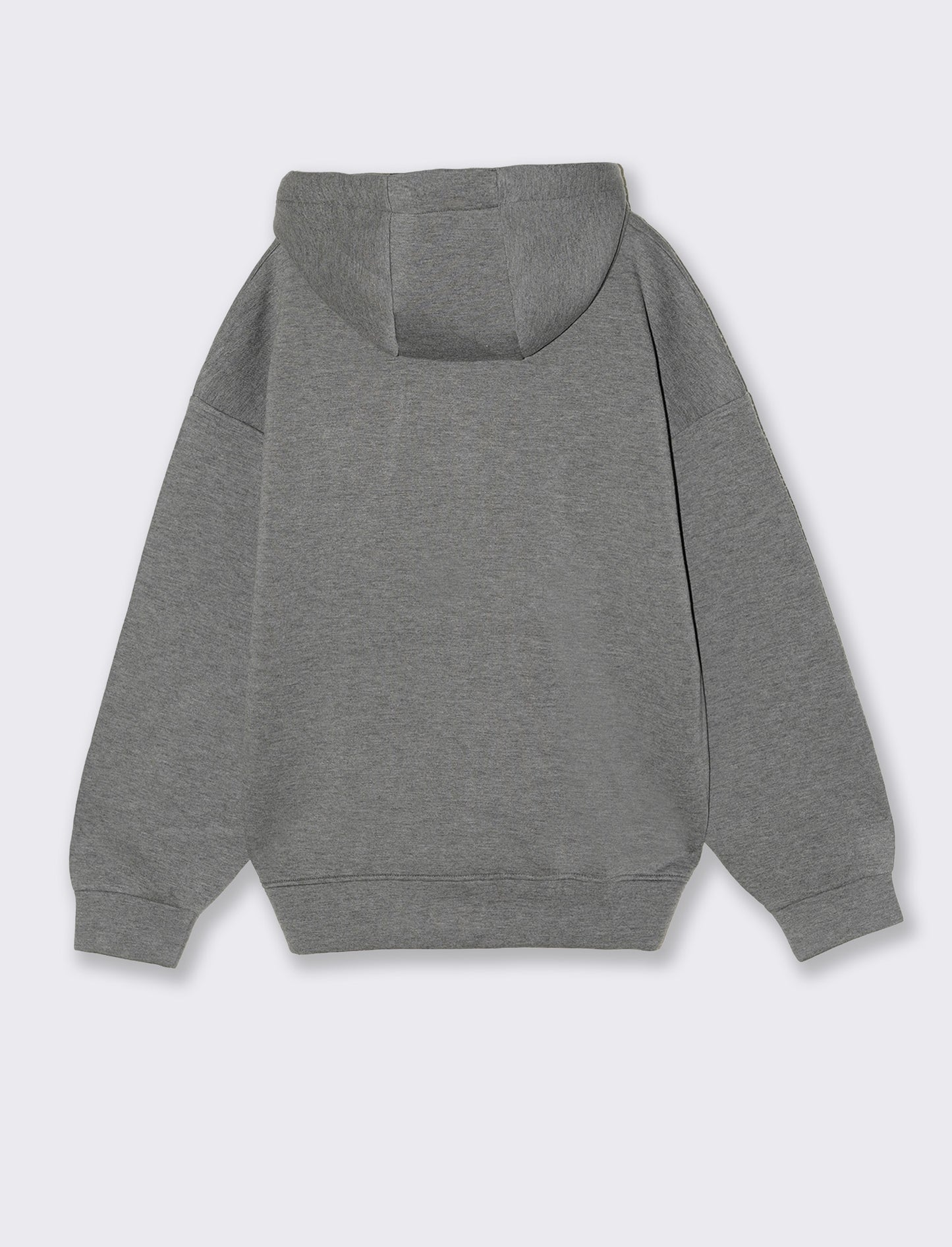 FELPA IN TESSUTO TECNICO CON CAPPUCCIO E CERNIERA - Grigio mel.
