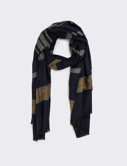 Foulard righe larghe uomo - Blu