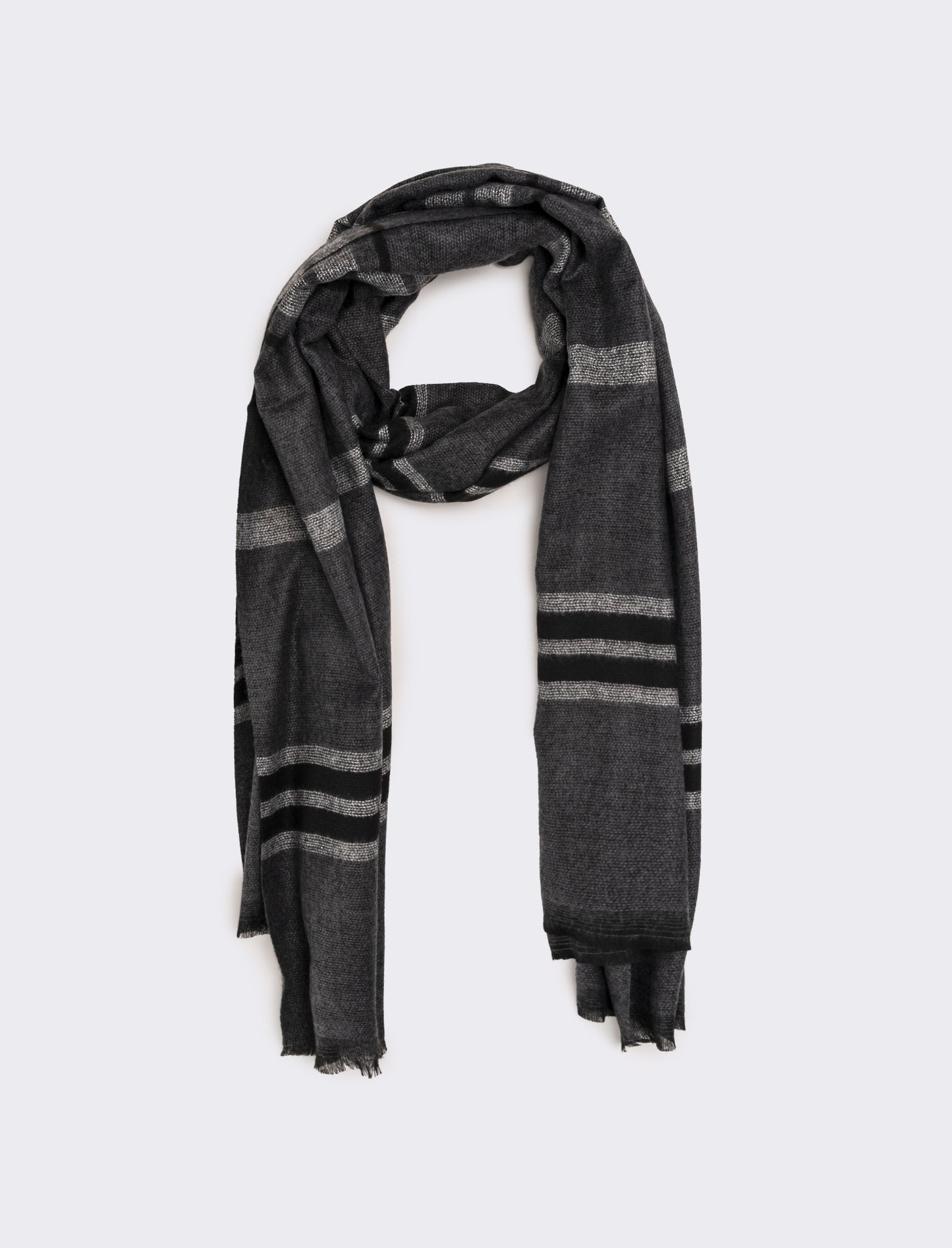 Foulard righe larghe uomo - Grigio