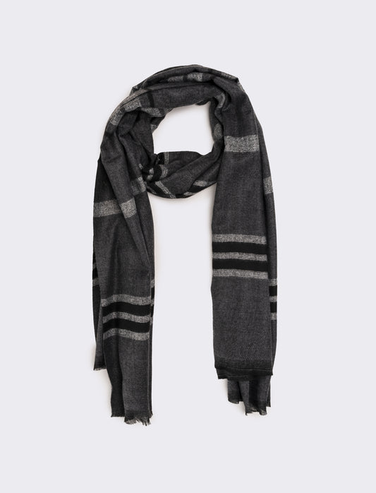 Foulard righe larghe uomo - Grigio