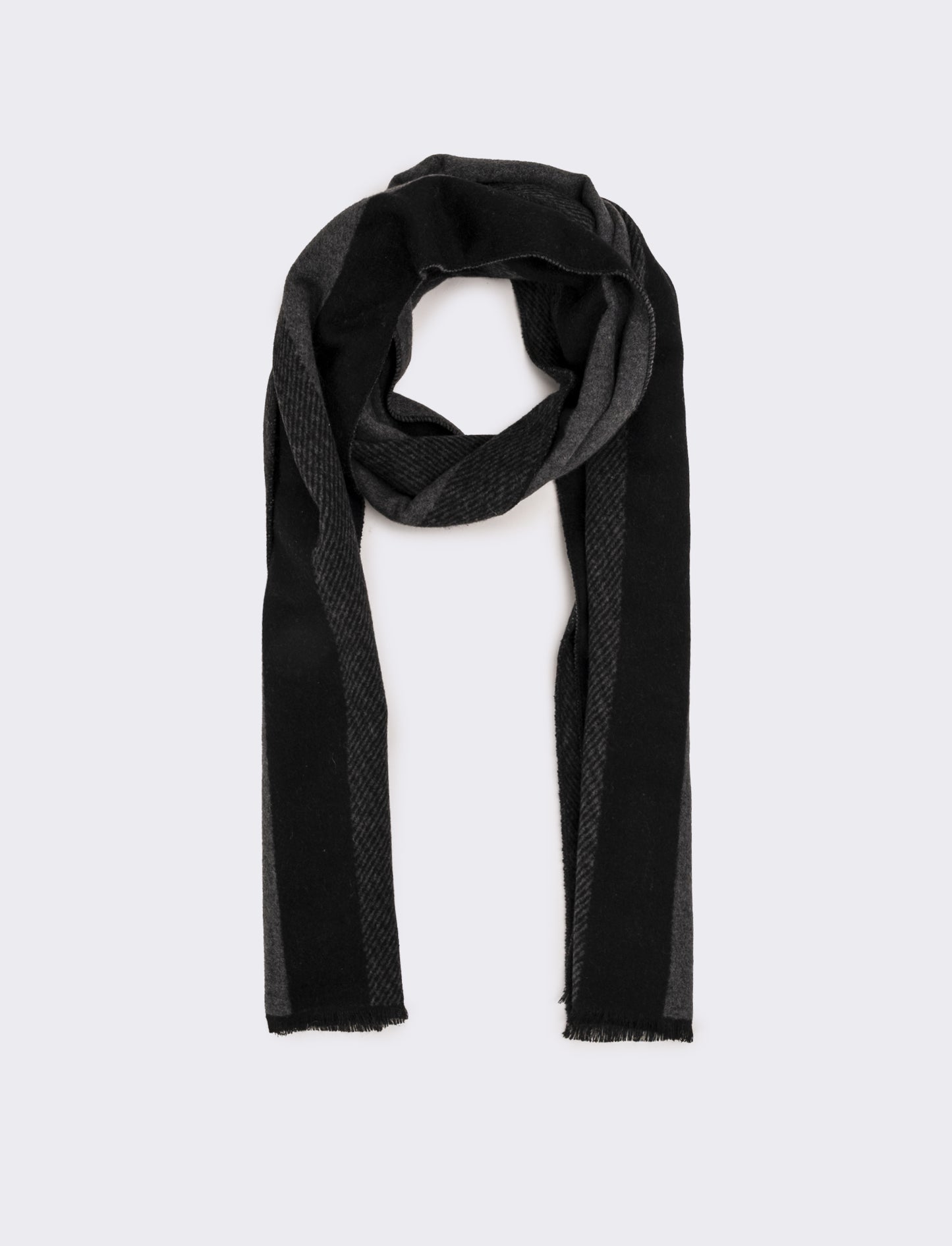 Sciarpa righe larghe verticali uomo - Nero