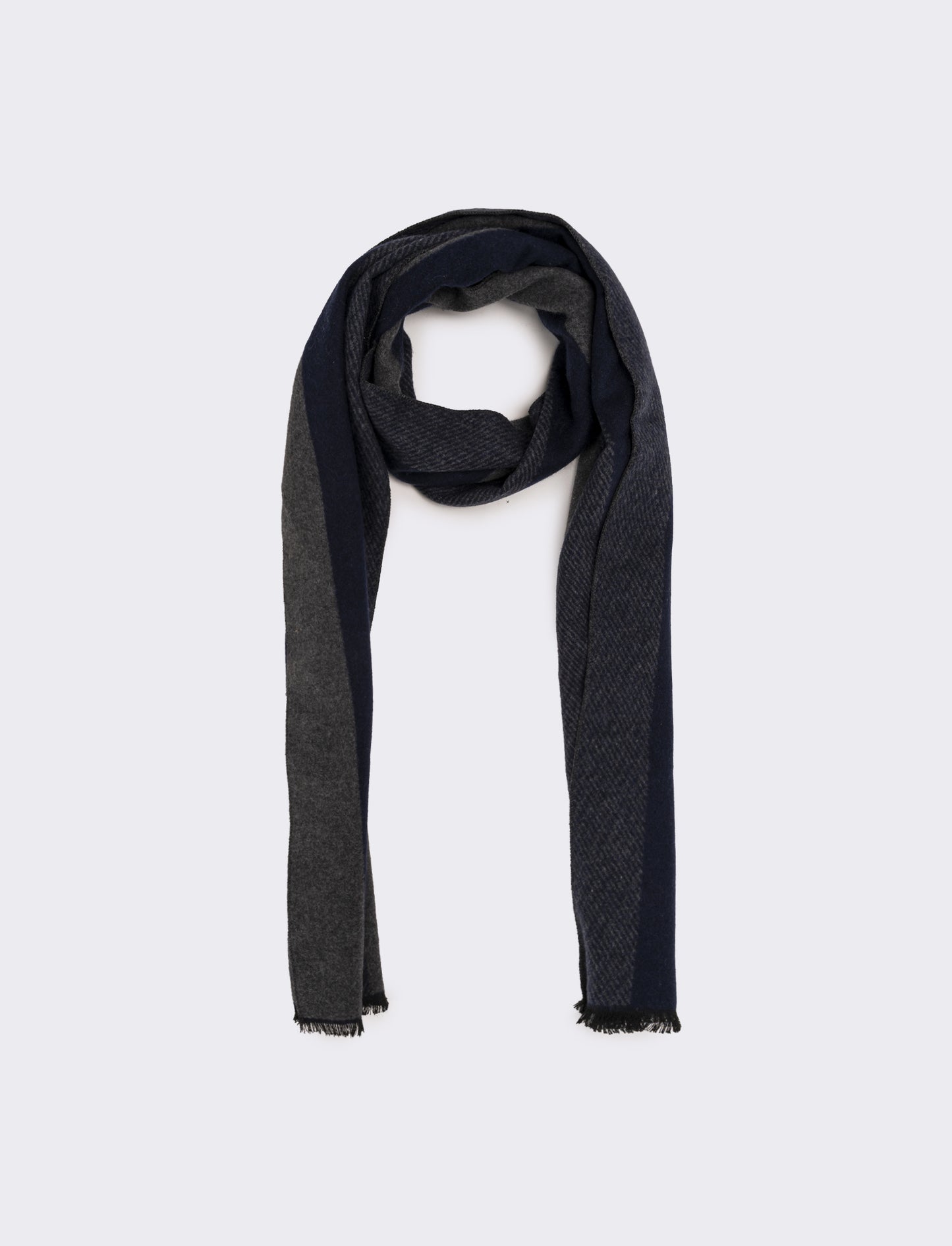 Sciarpa righe larghe verticali uomo - Blu