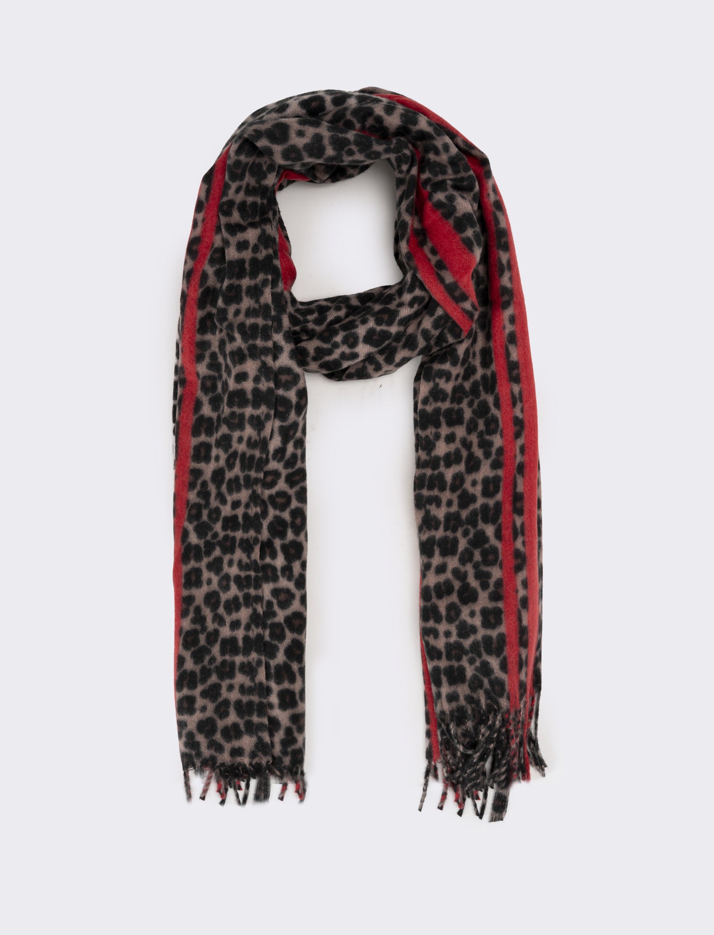 Sciarpa donna stampa animalier - Rosso