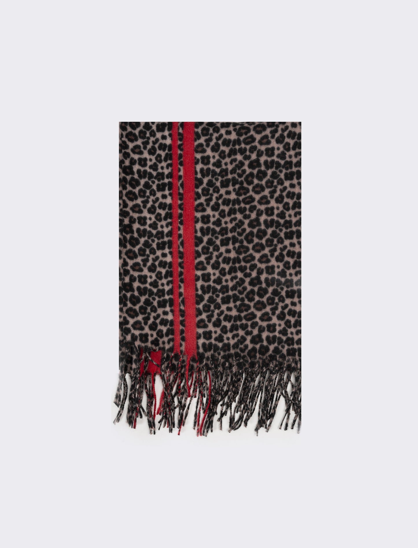 Sciarpa donna stampa animalier - Rosso