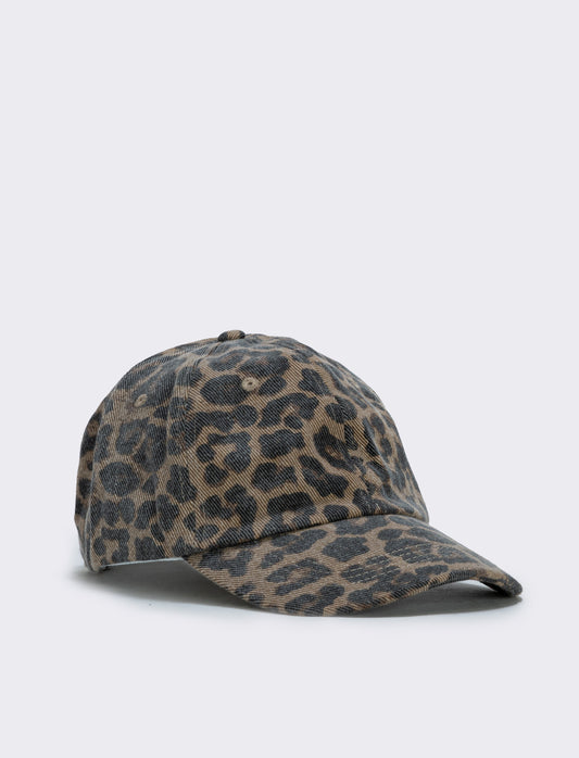 Cappello baseball leopardato delavè - Marrone