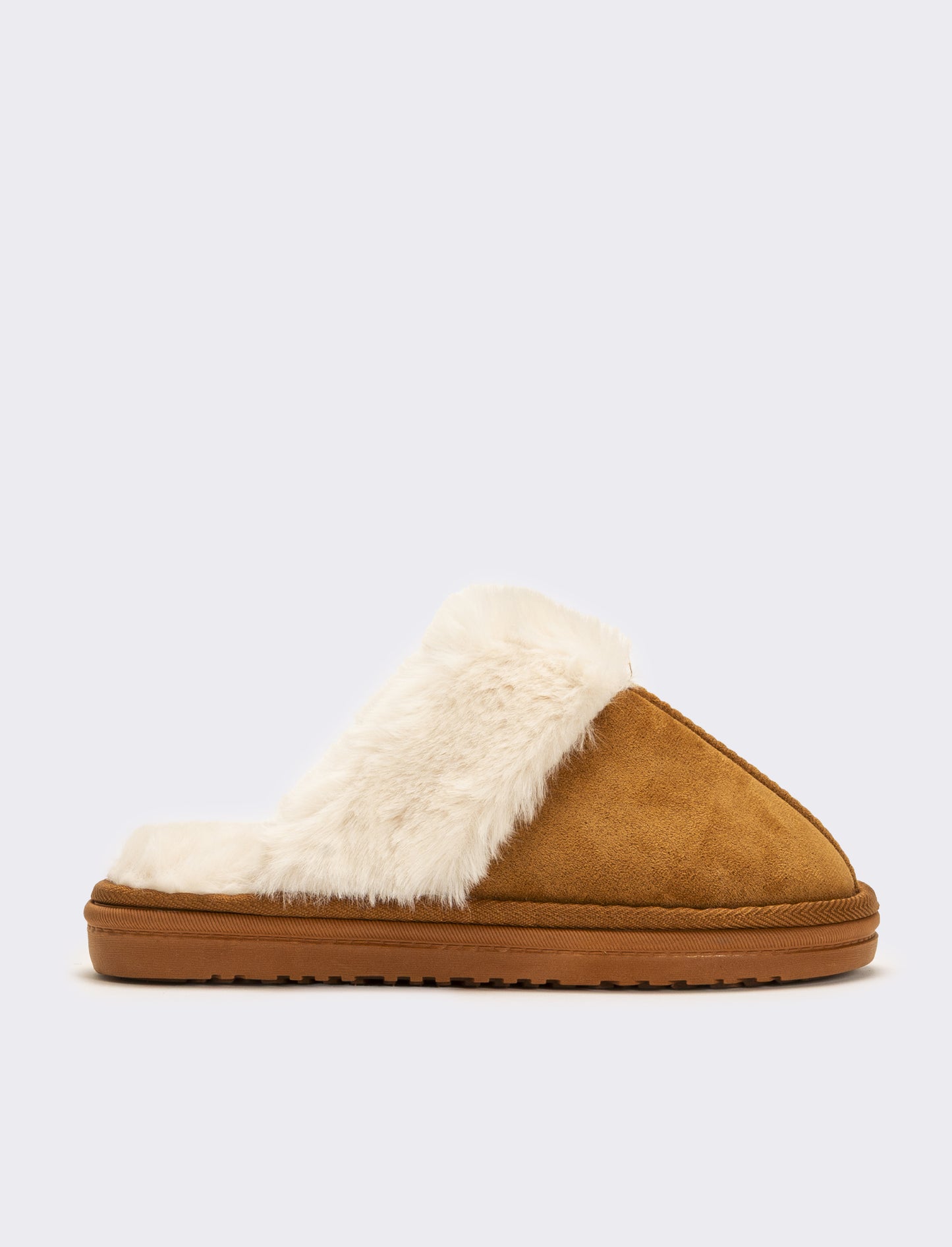 Pantofola furry effect da donna - Cammello