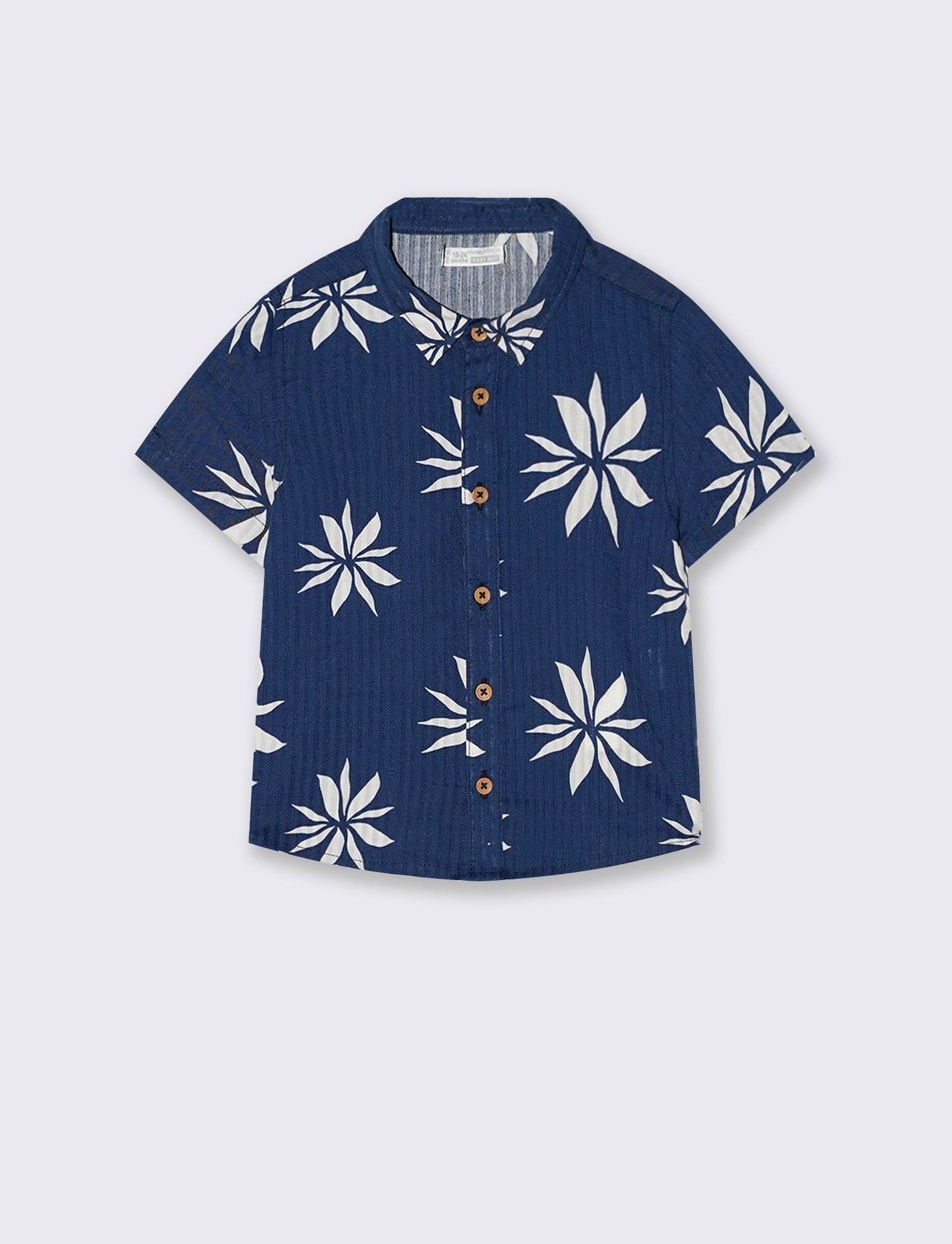 Striped crew neck T-shirt with pocket - Blue