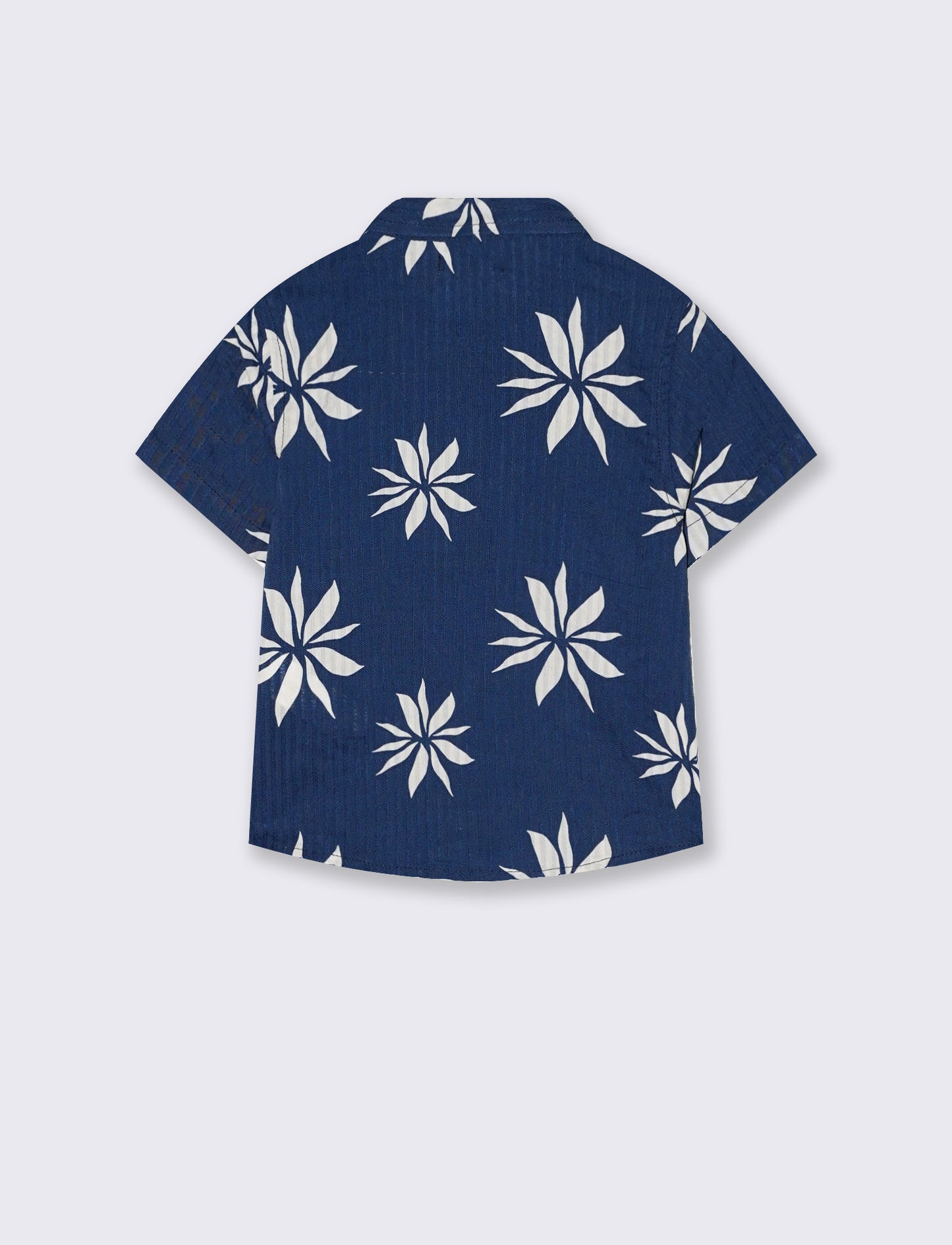 Striped crew neck T-shirt with pocket - Blue