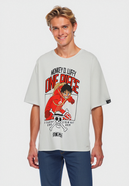 T-SHIRT STAMPA ONE PIECE - Bianco