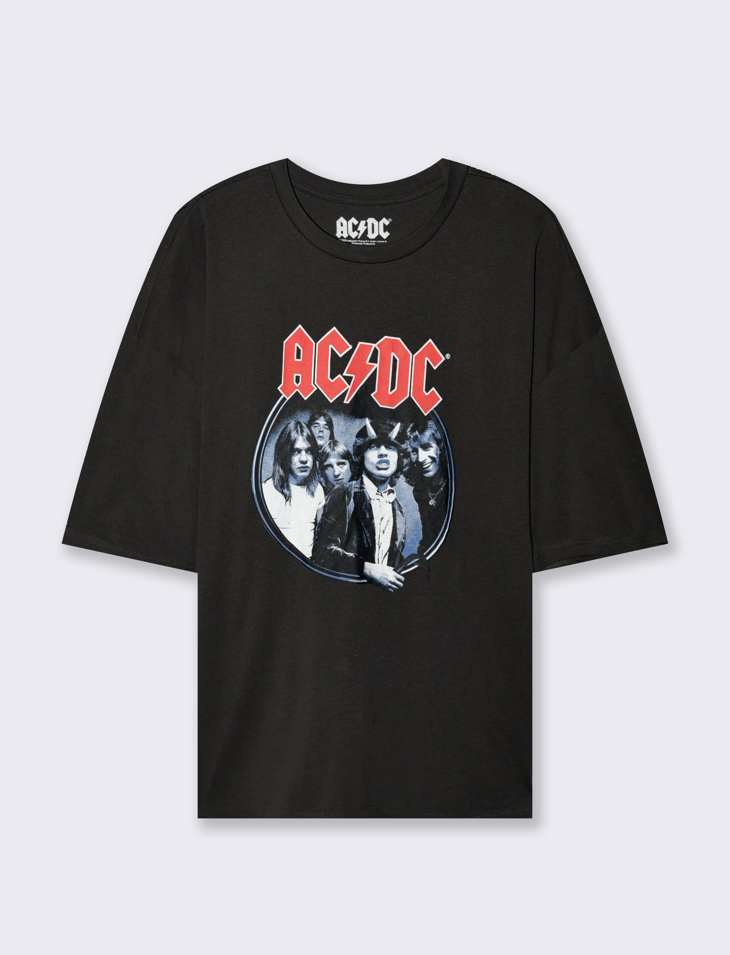 T-SHIRT STAMPA AC DC - Grigio