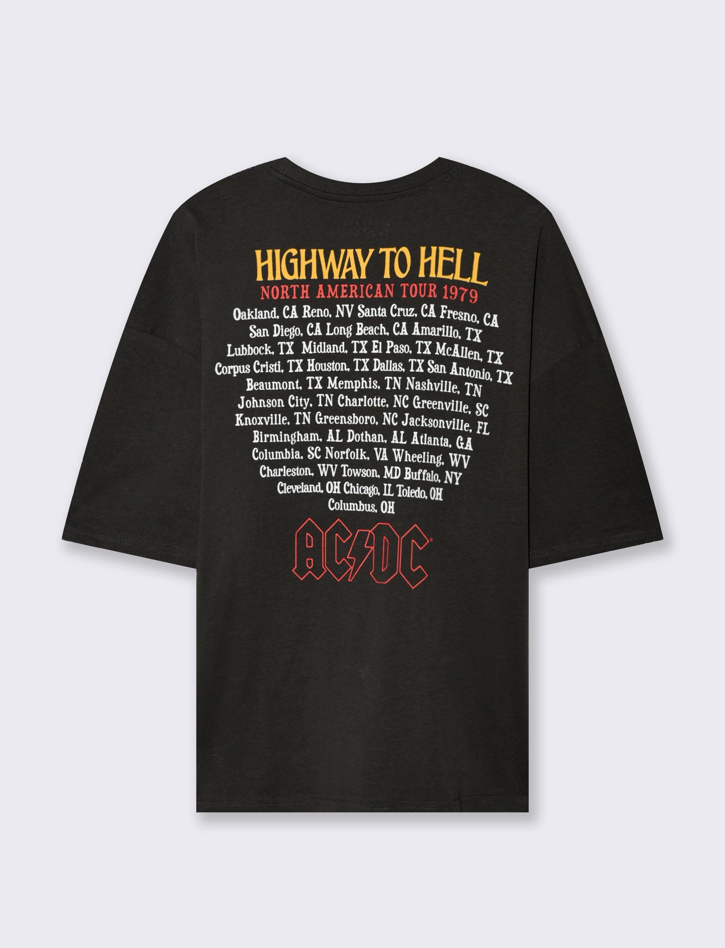 T-SHIRT STAMPA AC DC - Grigio