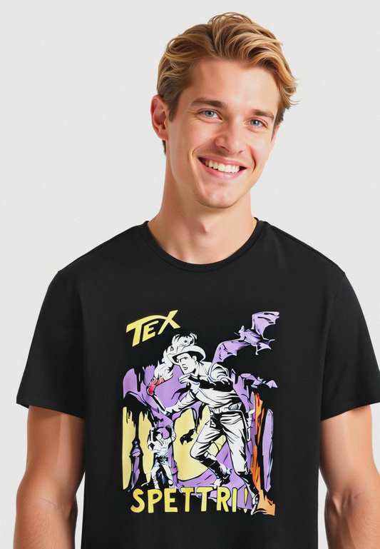 T-SHIRT STAMPA TEX WILLER - Nero