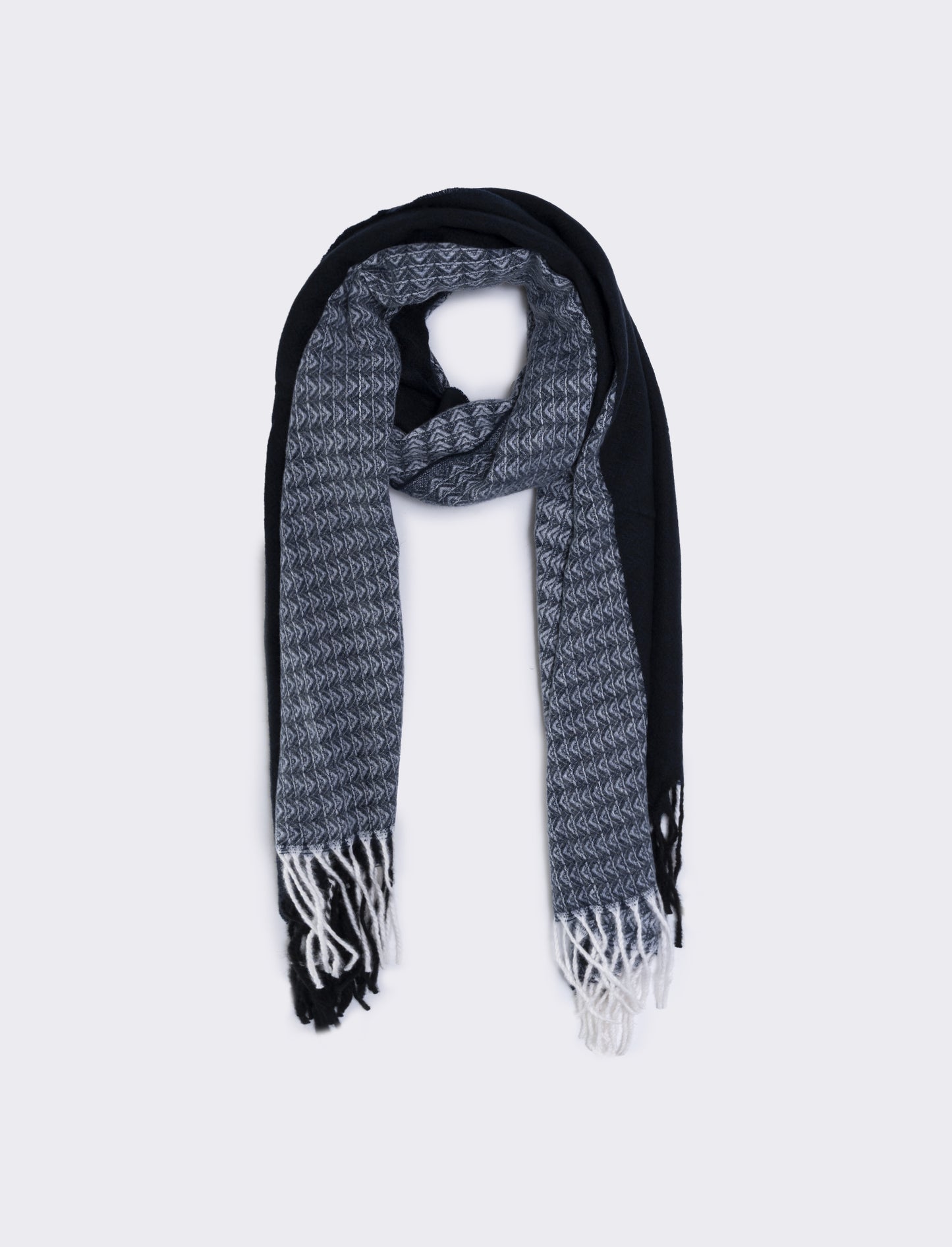 Sciarpa bicolor uomo - Blu