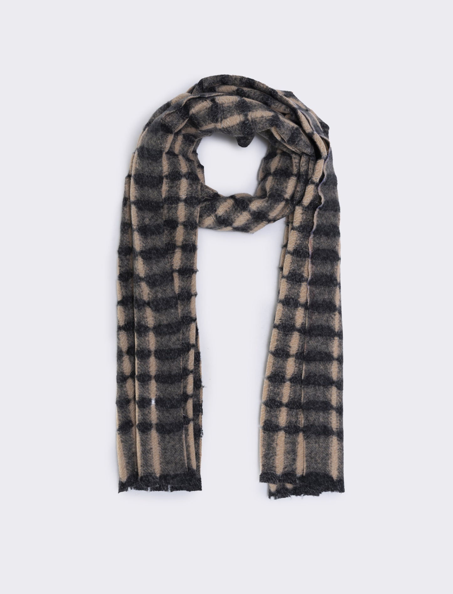 Sciarpa intrecciata bicolor donna - Beige