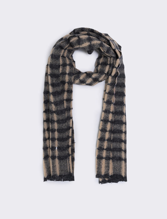 Sciarpa intrecciata bicolor donna - Beige