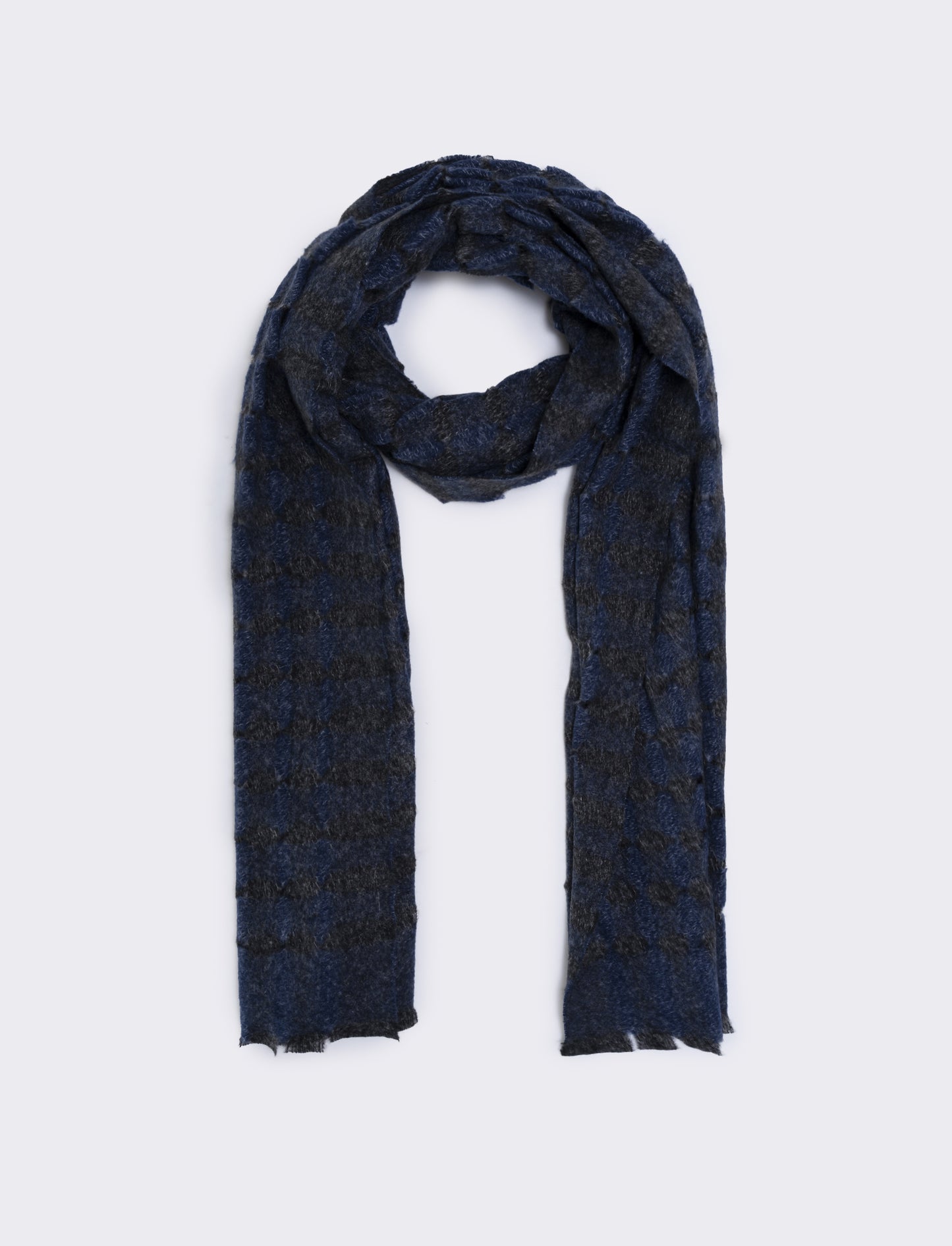 Sciarpa intrecciata bicolor donna - Denim