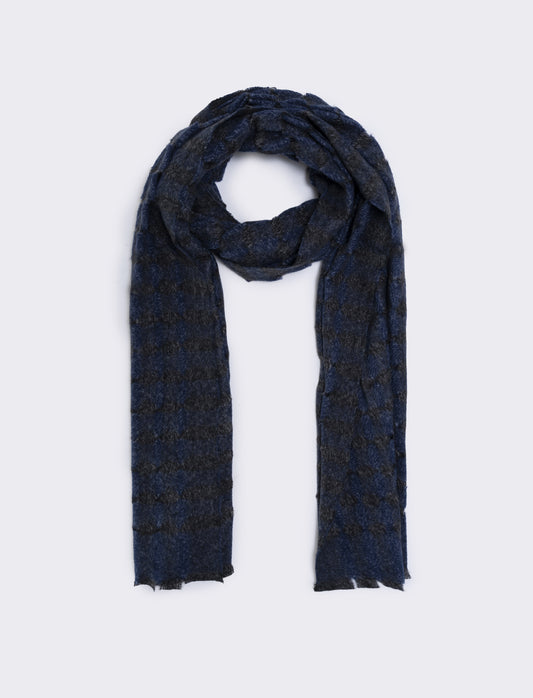 Sciarpa intrecciata bicolor donna - Denim