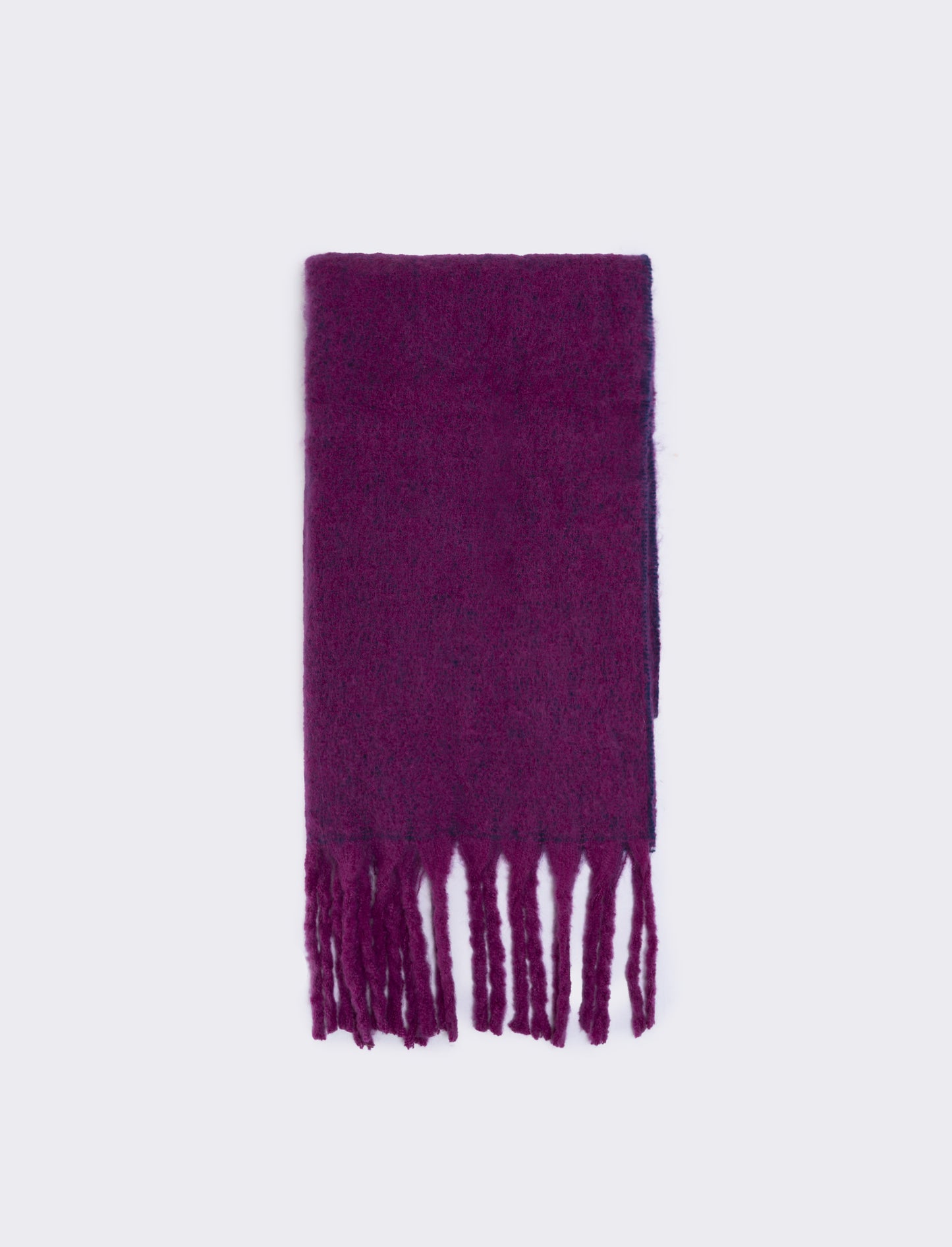 Sciarpa tinta unita con frange - Fuxia