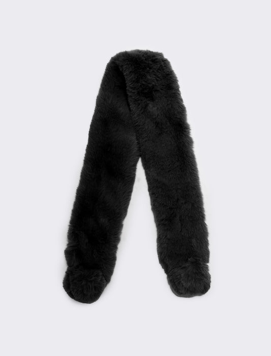 Collo in pelliccia sintetica - Nero