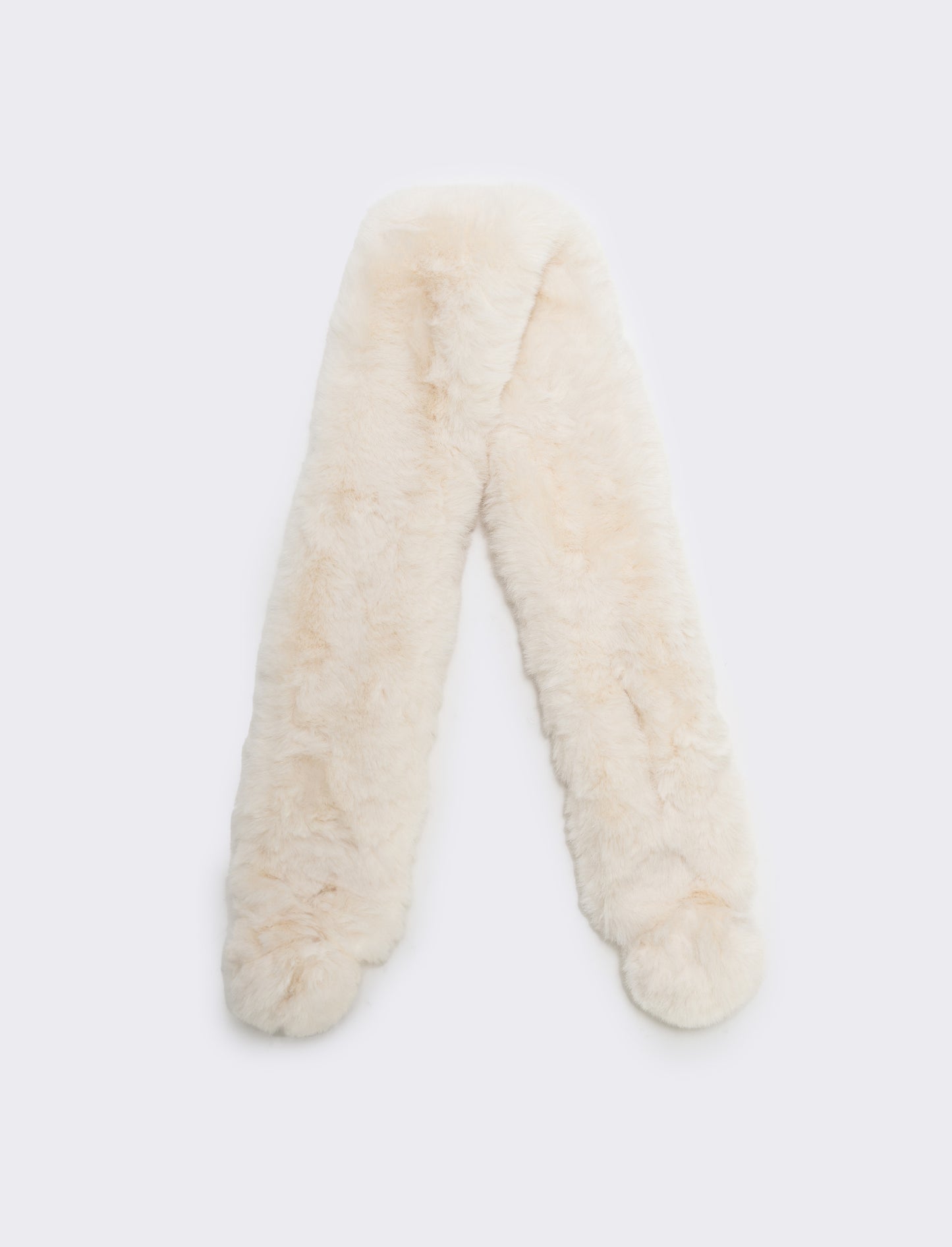 Collo in pelliccia sintetica - Bianco sporco